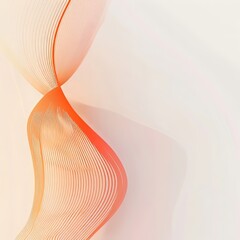 Poster - abstract orange background with waves