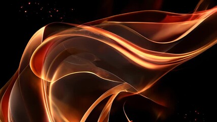 Poster - A captivating visual journey of shimmering, flowing gold abstract shapes