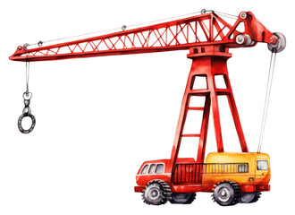 Sticker - PNG Toy crane vehicle white background transportation.