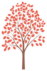 Sticker - PNG Red leaves tree pattern plant leaf.