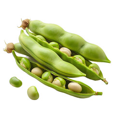 Sticker - [Transparent Background PNG]Fresh Green Beans on White Background