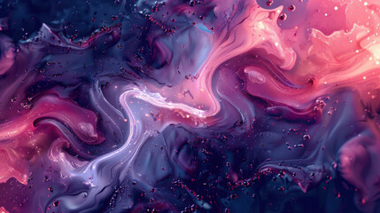 Wall Mural - A colorful swirl of paint with a purple and blue hue