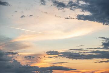 Wall Mural - Sunset in with dramatic storm clouds.
