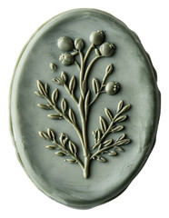 Sticker - PNG  Seal Wax Stamp mistletoe jewelry locket shape.