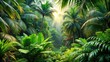 © BrilliantPixels - Sunlight Through Lush Tropical Rainforest Canopy