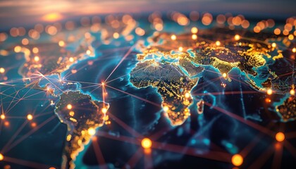 Poster - Exploring global trade  mapping essential shipping routes and supply chain logistics