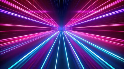 Wall Mural - beam neon rays comet glowing blur AI Generated line background ho glowing blue lines futuristic Abstract illumination abstract neon light gaming background flash laser future laser lights ray event.