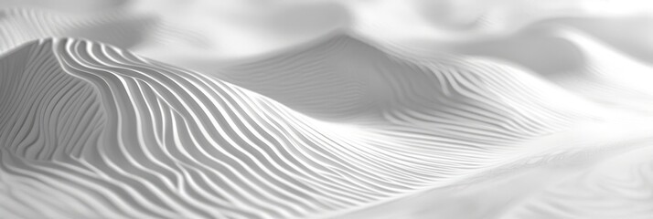 Poster - A high-resolution image showcasing a minimalist white textured surface with a seamless wave pattern