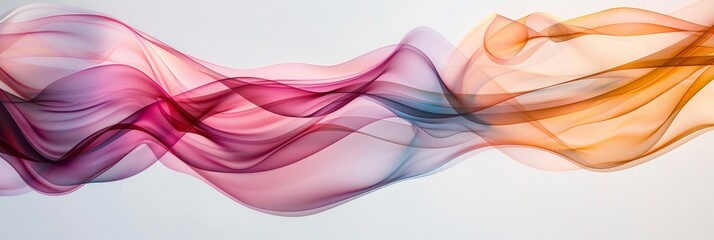 Poster - A captivating overhead photo showcases dynamic, abstract wave lines in various hues, creating a visually striking and modern composition