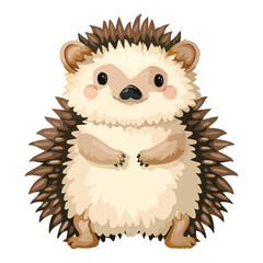 Cute Hedgehog vector illustration. isolated on white background