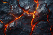 © oleg525 - Generative ai on theme of erupting volcano with cascading hot lava surrounded thick white smoke