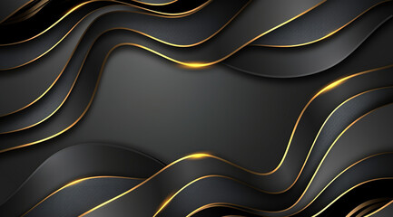 Wall Mural - black and gold background