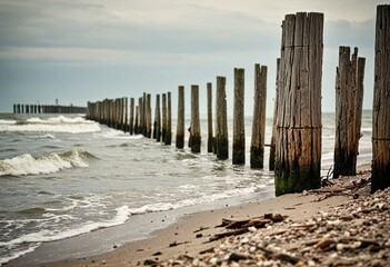 Poster - wooden pier in the beach