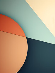 Wall Mural - Trendy abstract background with shapes in pastel colors	