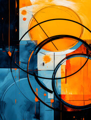 Wall Mural - Abstract background with colorful random shapes, vibrant composition	