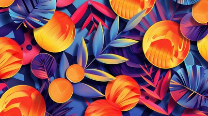 Wall Mural - Beautiful abstract colorful background