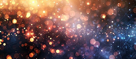 Aufkleber - Texture with an elegant abstract background featuring bokeh lights, stars, and copy space image.