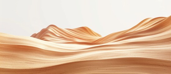 Leinwandbilder - A sandy desert landscape featuring a unique wave formation, with empty space perfect for adding text or images. Copy space image. Place for adding text and design