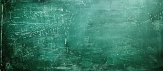 Poster - Chalk handwriting on a green blackboard provides a classic copy space image.