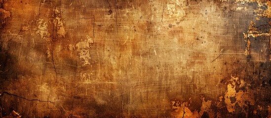 Wall Mural - Grunge texture on a brown canvas with copy space image.