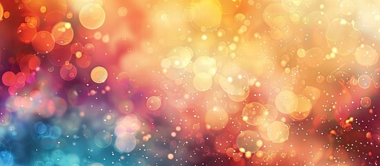 Poster - vibrant soft blurry lights in an abstract backdrop with copy space image.
