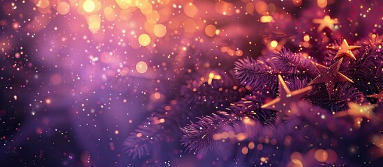 Poster - Elegant abstract background with lights, stars, and copy space image for festive Christmas themes.