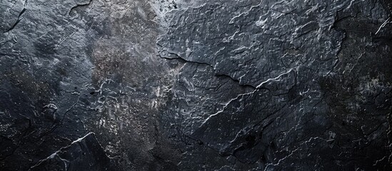 Wall Mural - Luxurious dark gray textured stone background ideal for design projects with copy space image.