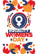 © Iuliia Pilipeichenko - Women's Equality Day in United States. Female holiday, celebrated annually in August 26. Women right history month. Feminism concept. Poster, greeting card, banner and background. Vector illustration