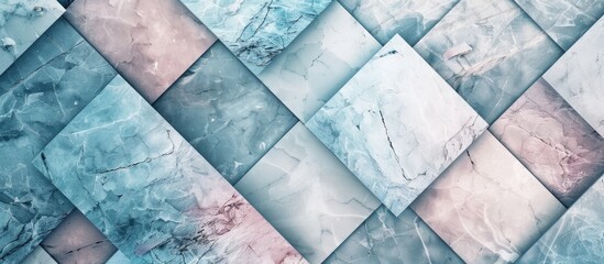 Poster - Background with abstract tiles and ample copy space image.