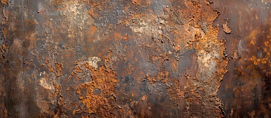 Aufkleber - Rusty sheet metal with chipped paint, ideal as a backdrop for design with ample copy space image.