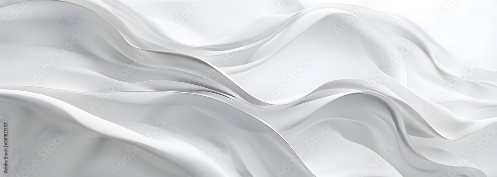 Abstract white background with soft lines and curves, creating an ...