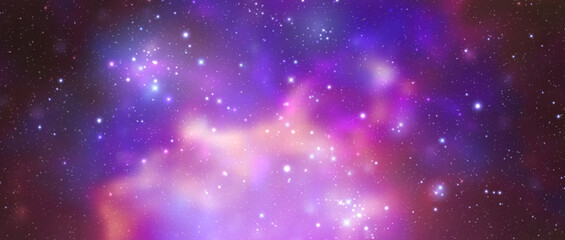 Wall Mural - space vector background with realistic nebula and shining stars. magic colorful galaxy with stardust