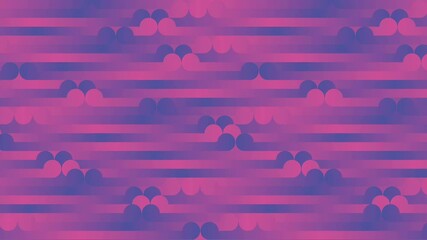 Poster - Mesmerizing floating wave pattern with pink and purple gradient. Digital seamless loop animation. 3d rendering. 4K, Ultra HD resolution