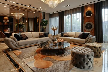 Wall Mural - Elegant designed living room