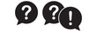 ©  Pixel Craft - Question mark icon set. Bubble question icon, FAQ questions symbol on a white background.