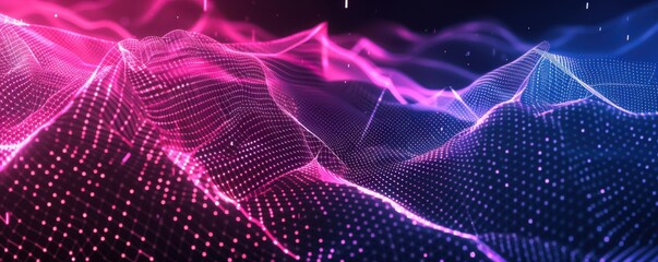 A colorful background with a lot of lines and dots. The background is red, blue, and purple. Free copy space for text.