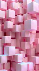 Wall Mural - pink gift box