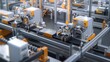 © cvetikmart - Efficient and streamlined production line for EV battery components with modern technology and automation. EV Battery Components Production Line