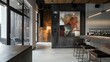 © Joel - eye level, photo, bar, minimalistic interior, abstract large art frame, office snapshot, frame magazine
