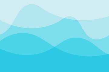 Wall Mural - Abstract blue gradient wave simple background. Vector illustration.