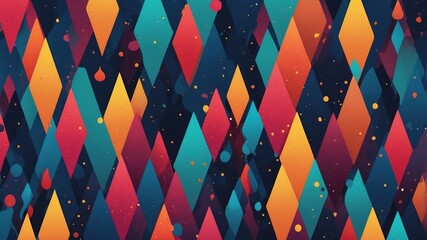 Sticker - Abstract colorful background wallpaper in triangles