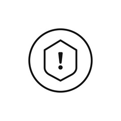 Wall Mural - Protective Shield Exclamation Icon for Alerts