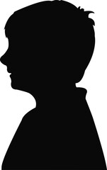 Wall Mural - a boy head silhouette vector