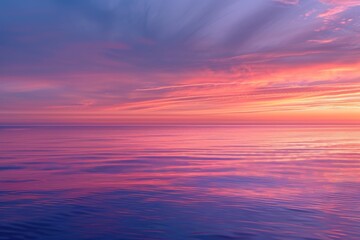 Wall Mural - Vibrant sunset sky over calm purple sea with red, orange, gold clouds   ideal background texture