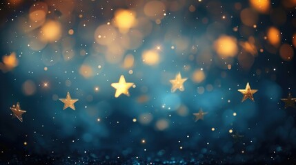 Poster - Abstract background with bokeh lights and stars Texture in an elegant style