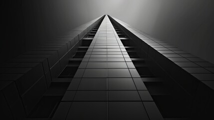 Wall Mural - Modern Skyscraper Facade In Black And White