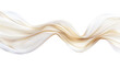 © Lull - Flowing golden fabric wave. Elegant golden fabric flowing wave isolated on white background. Smooth silk texture.
