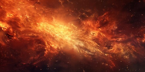 Wall Mural - A breathtaking scene of a cosmic explosion, displaying a radiant nebula in the vastness of deep space