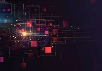 Abstract Technology Network Background Illustration