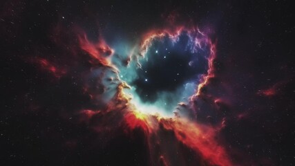 Wall Mural - Space background with a nebula surrounded by stars and space dust.